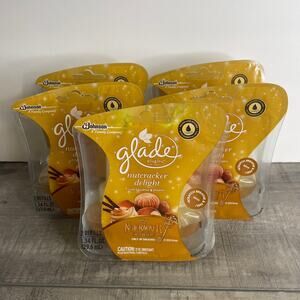 LOT 10 GLADE PLUG IN NUTCRACKER DELIGHT Hazelnut Praline Scented Oil Refill 1.34